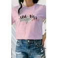 thumbnail image 5 of Love Bites Heart Eating Shark Graphic Tee T-Shirt, 5 of 7