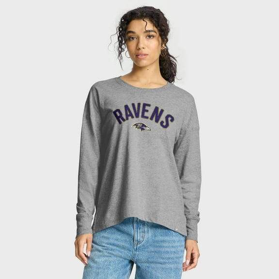 Women's Fanatics Heather Gray Baltimore Ravens Hometown Legacy Long Sleeve T-Shirt