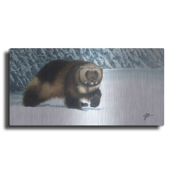 Luxe Metal Art 'Wolverine' by Durwood Coffey, Metal Wall Art, 48"x24"