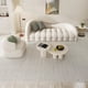 thumbnail image 2 of French marshmallow sofa small living room lamb fleece sofa My Lux Decor Round, 2 of 15