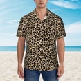 thumbnail image 4 of Balery Leopard Print-1 Print Men's Hawaiian Shirts Short Sleeve Beach Shirt Relaxed Fit Vacation Button Down Shirts-Small, 4 of 9