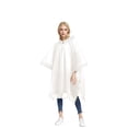 thumbnail image 5 of WWV Waterproof Adult Rain Ponchos Waterproof Thickened Cloak Raincoat Portable Adult Poncho for Outdoor Hiking Cycling Non Disposable Reusable White, 5 of 8