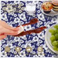 thumbnail image 6 of Pioneer Flower Floral Print Pattern Round Tablecloth 60 X 60 Inch, Wrinkle Resistant Wipeable Table Cloth for Kitchen Dining Picnic Patio Party, 6 of 6