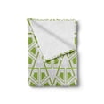 thumbnail image 2 of Geometrical Soft Flannel Fleece Throw Blanket, Simple Polygonal Pattern with Hexagons and Different Shapes Repetitive, Cozy Plush for Indoor and Outdoor Use, 70" x 90", Pearl Lime Green, by Ambesonne, 2 of 6