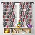 thumbnail image 5 of Blackout Kids Curtains,Red and Black Ethnic Geometric Pattern Childrens Insulated Curtains Set Of 2,Bedroom Essentials,Toddler Room Decor 42x54in(106x137cm), 5 of 5