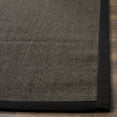 thumbnail image 4 of SAFAVIEH Natural Fiber Forrester Border Sisal Area Rug, Charcoal, 4' x 4' Square, 4 of 8