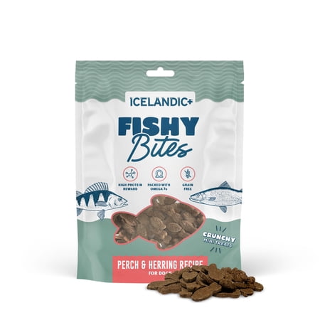 (Pack Of 6) Icelandic Plus Dog Treat Fishy Bites 2 Oz
