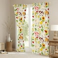 thumbnail image 3 of Feelyou Horse Pig Sheep Curtains Pack of 2 (42x84 Each), Rustic Flower Curtains Blackout, 3 of 6