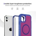thumbnail image 4 of ELEHOLD for iPhone 11 Case,Compatible with Mag Safe Accessory,Magnetic Heavy Duty Drop Protection Invisible Kickstand Rugged Military-Grade Protective Phone Case ,Blue+Rose, 4 of 7