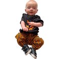 thumbnail image 1 of FOCUSNORM Tenues d'Halloween pour Bébé Nouveau-Né Pumpkin Face Ensemble Sweat à Manches Longues Col Rond et Pantalon Rayé, 1 of 9