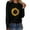 Black, variant on kayannuo Fall Clothes For Women Women Sunflower Print O-neck Long Sleeve Top Pullover Sweatshirt T-shirt Blouse Red