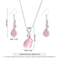 thumbnail image 5 of WORGEOUS Droplet Shaped Pink Rhinestone Jewelry Set, Alloy, 1.457 in, 1 Count, 5 of 8