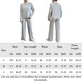 thumbnail image 2 of Pantalones Conjunto de 2 piezas a juego para mujer, trajes cómodos y holgados de punto suave para el hogar (gris M) Cgtredaw Gris T M para Mujer, 2 of 6