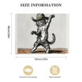 thumbnail image 3 of Orinice  Black and White Cat Cowboy Wall Art, Vintage Western Cat Picture, Cute Funny Animal Cat Canvas  Funky Cat with Cowboy Hat and Boots Print, Western Cowboy Cat Painting  20x16in, 3 of 6
