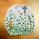 thumbnail image 3 of Tops para Mujeres de Moda Otoño Día de San Patricio Impreso Suelto Cuello Redondo Manga Larga Suéter, 3 of 3