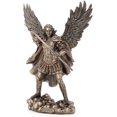thumbnail image 2 of Veronese Design 11.4 Inch Archangel Saint Michael Unsheathing The Sword Antique Bronze Finish Guardian Angel Statue, 2 of 5