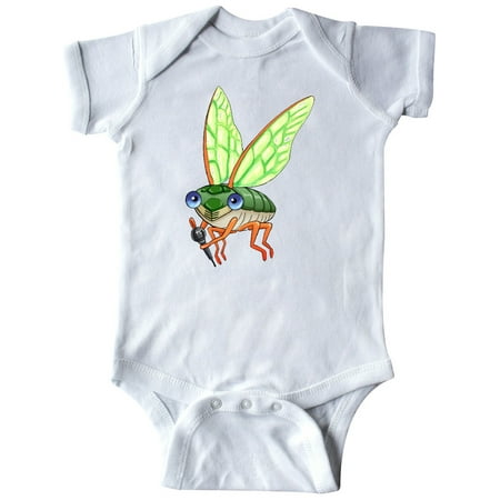 

Inktastic Cute Cicada with Microphone Gift Baby Boy or Baby Girl Bodysuit