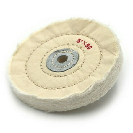 

GLFILL 5 White Cotton Polishing Buffing Wheel Disc Pads Buff For Bench Grinder Tools