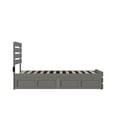 thumbnail image 6 of AFI Oxford Twin Wood Platform Bed with Headboard, Footboard & 2 Storage Drawers, Grey, 6 of 7
