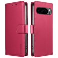 thumbnail image 2 of For Google Pixel 11 / 11 Pro / 10 / 10 Pro 6.3inch Phone Case Wallet, RFID Blocking Magnetic Buckle Flip Leather TPU Cover with Card Holder Wrist Strap Shockproof Phone Case,Red, 2 of 9