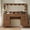 Walnut, variant on TOKSOM Retro Walnut Vanity Set with Wide LED Lighted Mirror – 5-Drawer Dresser Vanity Table, USB Charging Ports, Modern Farmhouse Style, Easy Assembly, 54.3” Height, Perfect for Bedroom