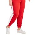 thumbnail image 3 of ID Ideology Women's Racing Stripe Joggers Red Size 3X, 3 of 3