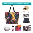 thumbnail image 6 of Cauagu Colorful Daisy Sunflower Cow Print Women Large Capacity Tote Bag - Casual Shoulder Bag Fashion Handbag Shopping Bag Daily Bag Hobo Bags for Travel Work and Shopping, 6 of 8