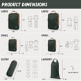 thumbnail image 3 of TRIPPED Travel Gear Compression Packing Cubes for Travel - Luggage and Backpack Organizer Packaging Cubes for Clothes (Green and Brown, 6 Piece Set), 3 of 9