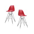 thumbnail image 1 of Heavenly Collection Chrome & Rouge Tabouret de Bar, 1 of 3