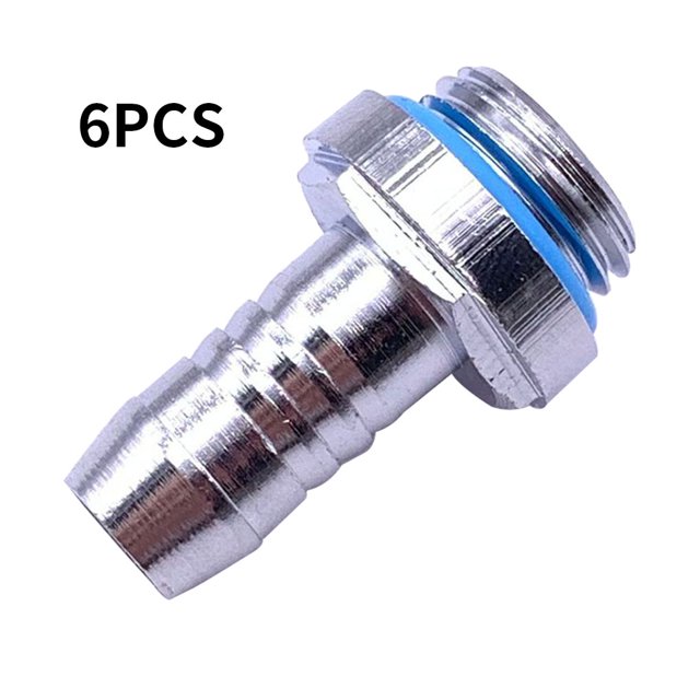 6pcs G 1/4 Thread Two-Touch connector; G1/4 Connector Water Cooling Tube Connector Computer Water Cooler Accessory, 9mm