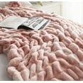 thumbnail image 3 of Nanshing Allea Plush Throw Blanket, Blush, 50" x 60", 3 of 7