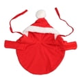 thumbnail image 1 of Capa navideña para mascotas, cálida, suave y agradable para la piel, linda capa con capucha para perro, ropa para cachorro, gato, rojo, XS, 1 of 14
