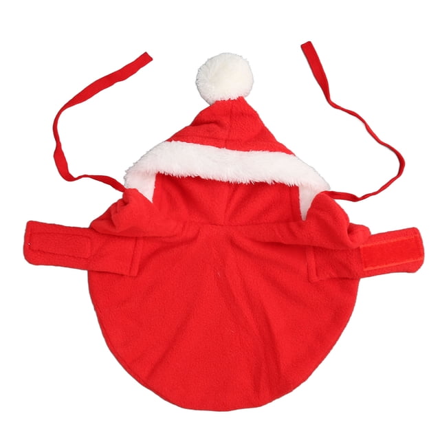 Capa navideña para mascotas, cálida, suave y agradable para la piel, linda capa con capucha para perro, ropa para cachorro, gato, rojo, XS