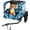 Blue+Grey, variant on Dog Bike Trailer with 16" All-Terrain Wheels & Universal Hitch, Foldable Pet/Cargo Carrier for Bicycles, Camping, Hiking Blue Light