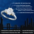 thumbnail image 2 of Gem Stone King 2.56 Cttw White Moissanite Engagement Ring for Women | 925 Silver and 10K Yellow Gold | Oval 9X7MM | Gemstone Birthstone (Size 9), 2 of 7