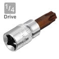 thumbnail image 3 of Unique Bargains 2Pcs 1/4-Inch d'Entraînement T40 Bit Socket, S2 Acier, 3 of 4