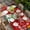 Red Yellow Green White, variant on Red Snowman Christmas Table Cloths for 5 Foot Rectangle Tables, Xmas Tree Ball Snowflake Winter Patio Waterproof Elastic Fitted Tablecloths, Washable Rectangular Table Cover for Camping