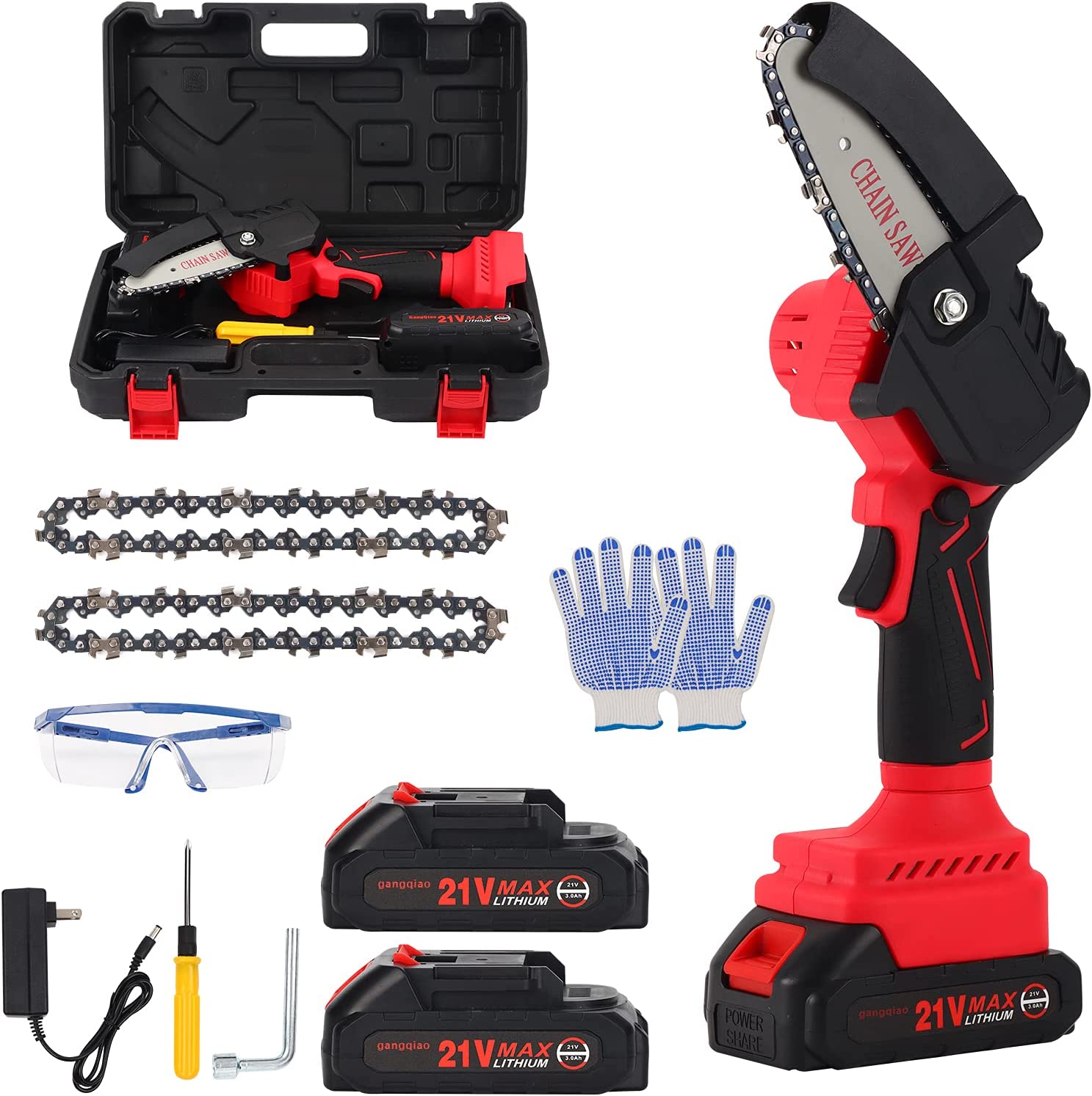 Mini Chainsaw Cordless Upgraded Mini Chainsaw 4inch Portable Chain saw