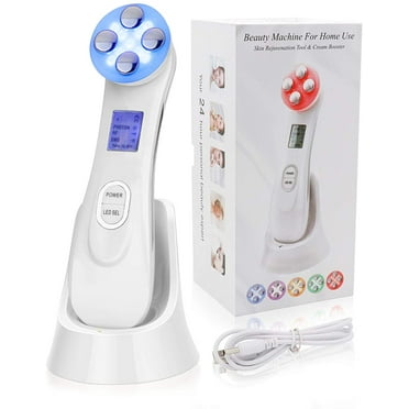 Radio Frequency Skin Tightening Machine, 6-in-1 Rechargeable Anti-Aging Skin Care Microcurrent Facial Device, Red Light, Wrinkle Remove, Rejuvenation, Skin-Firming