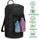 thumbnail image 1 of Mochila de tela con cordón de viaje - Bolsa para guardar ropa sucia y ropa sucia con tela resistente al agua y correas ajustables, 1 of 2