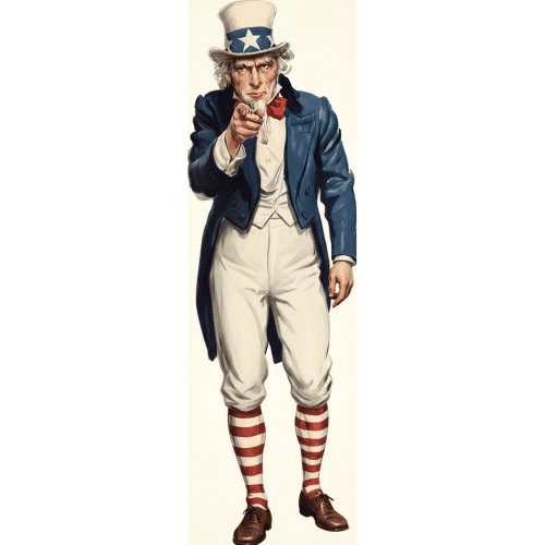 H76609 Uncle Sam Wants You for US Army Cardboard Cutout Standee Standup