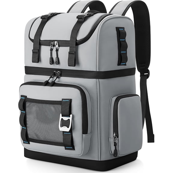 Large Waterproof Insulated Cooler Backpack 26L Double Decker Leak Proof for Beach Camping Picnic Travel