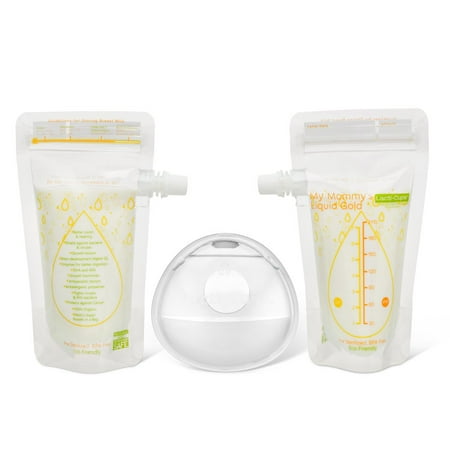 Lacti-Cups Breastmilk Collection Starter Kit Including: Lacti-Cups Essentials and (25) Breastmilk Storage Bags
