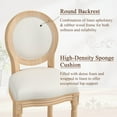 thumbnail image 6 of Lovableguy French Country Counter Height Bar Stools Set of 2,Comfy Vintage Barstools with Upholstered Seat and Back,Solid Wood Frame,Armless Bar Chair,Beige and Natural, 6 of 8