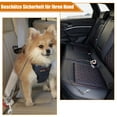 thumbnail image 3 of Guardoinrt 2pcs Pet Secure Chew-Proof Dog Vehicle Harness With Safety Length Double Clips And Latch Attachment black, 3 of 6