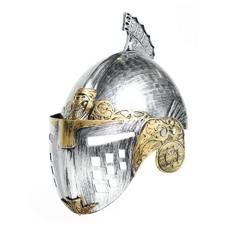 Adult's Silver Knight Crusader Cage Helmet Costume Accessory