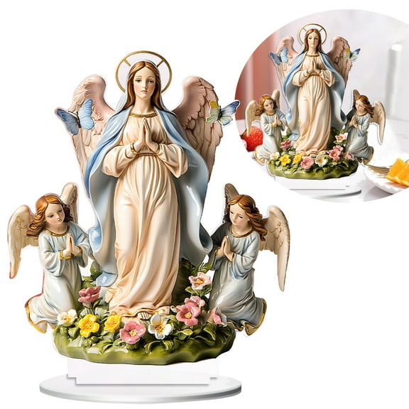 Goowood Mother Figurine Mother's Day Gifts for Mom Daughter Wife Elegant Acrylic Tabletop Decor for Home Wine Cabinet Desktop Ornament