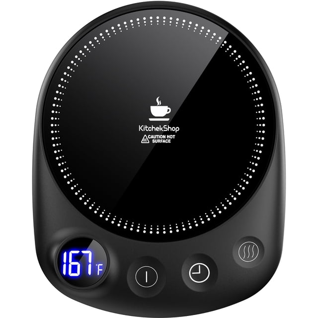 Calentador de tazas de café KitchekShop Fastest Heating, negro