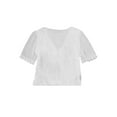 thumbnail image 3 of Franhais Women's Blouse Summer Casual T-shirts V-neck Short Sleeve Loose Fit Tops, 3 of 4
