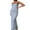Blue, variant on Sexy Backless Bodycon Maxi Dress for Women Sleeveless Split Cocktail Party Dresses Spaghetti Strap Long Maxi Dress